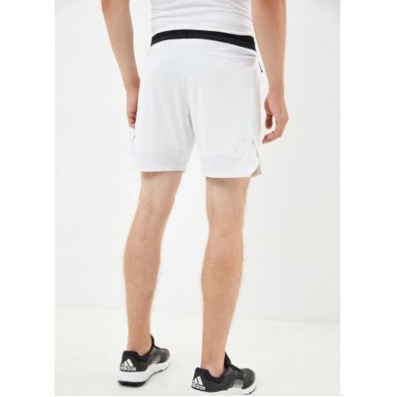 Adidas GL7308 Men’s Sz 2XL TRG Short H.RDY Zipped Pockets White Training $60 - Picture 2 of 2